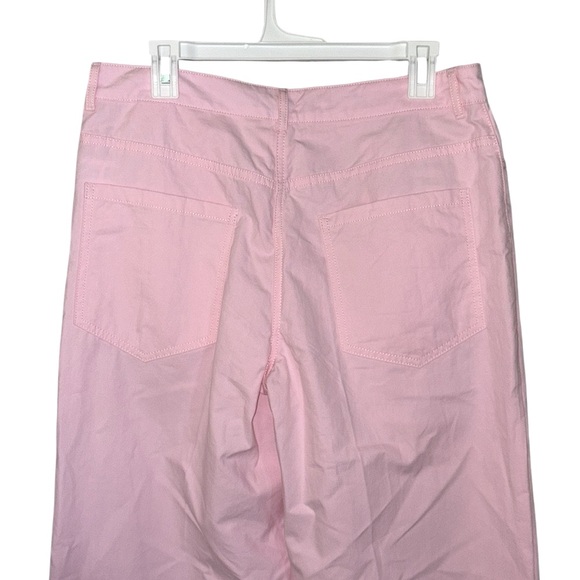 NWT Zara Light Pink Straight Leg High Waist Baggy Trousers Pants - M - Picture 10 of 16